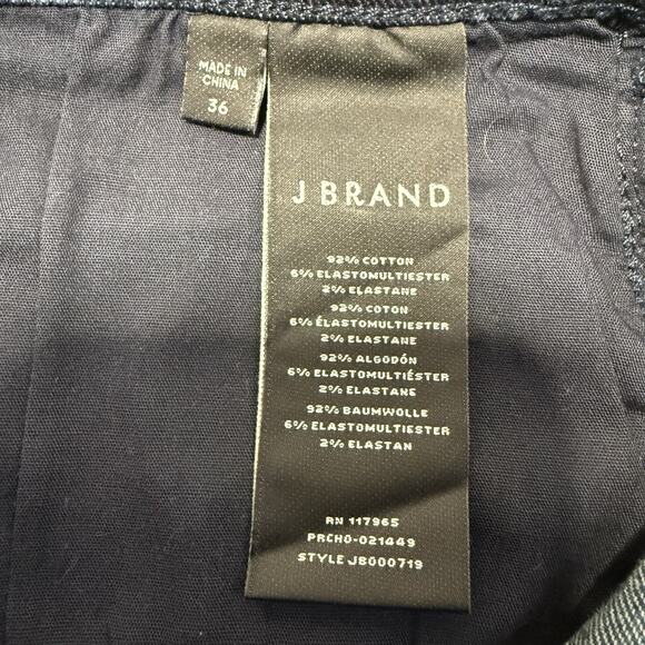 J Brand BEARDEN MOTO JEANS Men 36 Dark Blue Wash Skinny Fit Left Hand Twill NEW - Picture 9 of 11